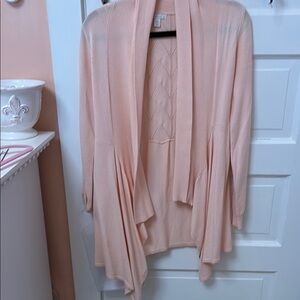 Cato Pink Cardigan Sweater Lightweight Open Front